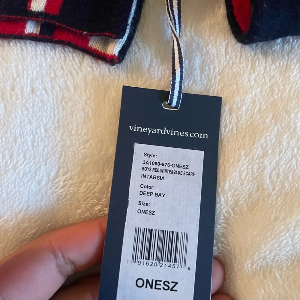 NWT Vineyard Vines Boys Red Blue‎ Scarf